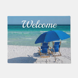 Destin Florida Chairs And Umbrella Doormat