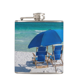 Destin Florida Chairs And Umbrella Flask