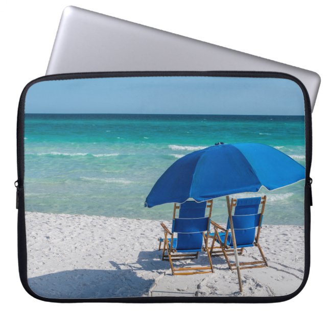 Destin Florida Chairs And Umbrella Laptop Case (Front)