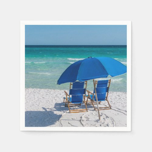 Destin Florida Chairs And Umbrella Paper Napkin