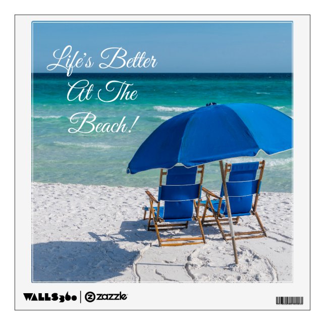 Destin Florida Chairs And Umbrella Wall Decal (Front)