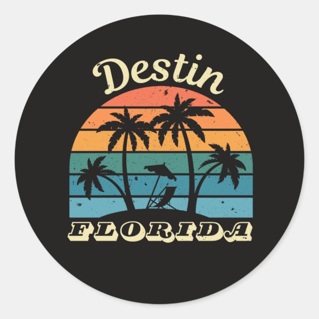Destin Florida  Classic Round Sticker (Front)