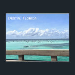 Destin Florida Crab Island Bridge Ocean Photo Postcard<br><div class="desc">A beautiful bridge photograph of Crab Island in Destin Florida. Pretty ocean waters and ships out in the sea. A lovely tourist travel keepsake for their summer trip. Remember your island vacation forever.</div>