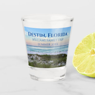 Destin Florida Custom Beach Vacation Souvenir Shot Glass
