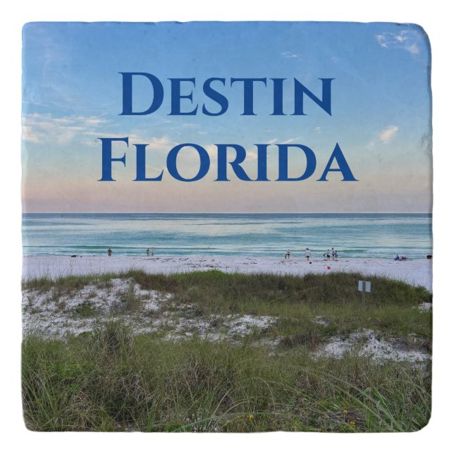 Destin Florida Custom Beach Vacation Souvenir Trivet (Front)