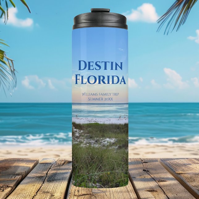 Destin Florida Customizable Beach Vacation Thermal Tumbler (Creator Uploaded)