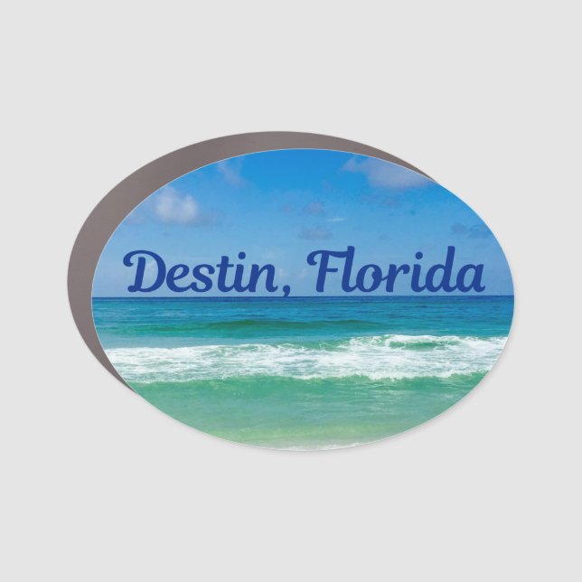 Destin Florida Cute Seaside Photography Beach Car Magnet (Front)