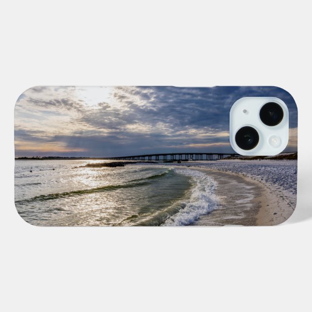 Destin Florida Evening Waves iPhone Case (Back (Horizontal))