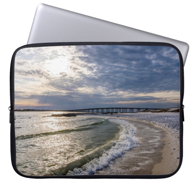 Destin Florida Evening Waves Laptop Sleeve (Front)