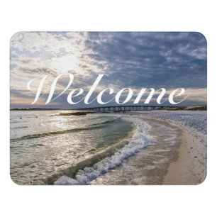 Destin Florida Evening Waves Welcome Door Sign