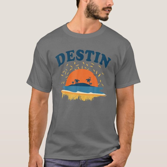 Destin Florida FL City Tourist Souvenir Gift Men W T-Shirt (Front)