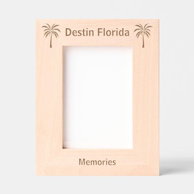 Destin Florida Laser Engraved Picture frame (Front)