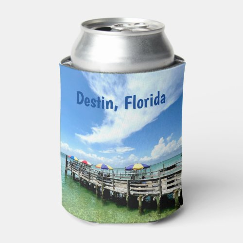 Destin Florida Ocean Boardwalk Photography Custom Can Cooler