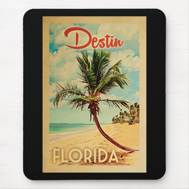 Destin Mouse Pad - Vintage Palm Tree