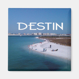 Destin Florida photo of beach and skyline Magnet