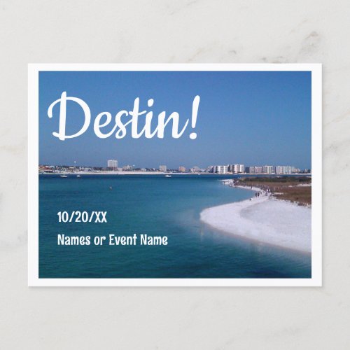 Destin Florida Save the Date Wedding or Event Postcard