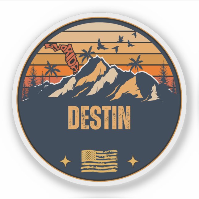 Destin, Florida  Sticker (Front)