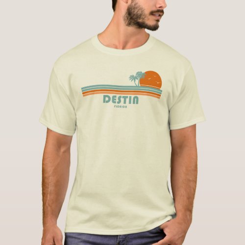 Destin Florida Sun Palm Trees T_Shirt