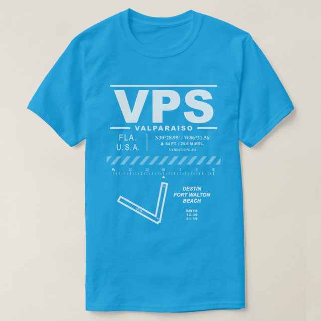 Destin Fort Walton Beach Airport VPS T-Shirt (Design Front)