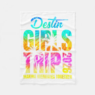 Destin Girls Trip 2026 Vacation Weekend Matching Fleece Blanket