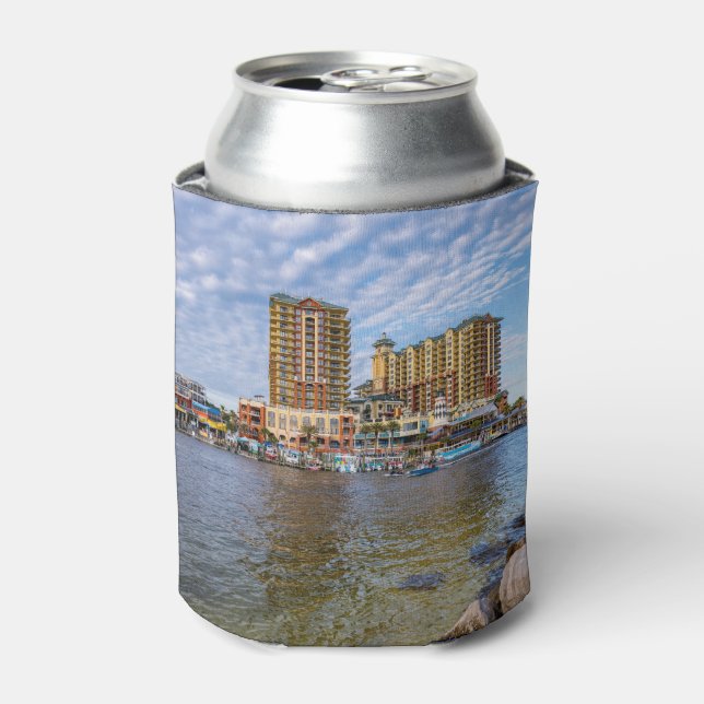 Destin Harbor Boardwalk Can Cooler (Can Front)