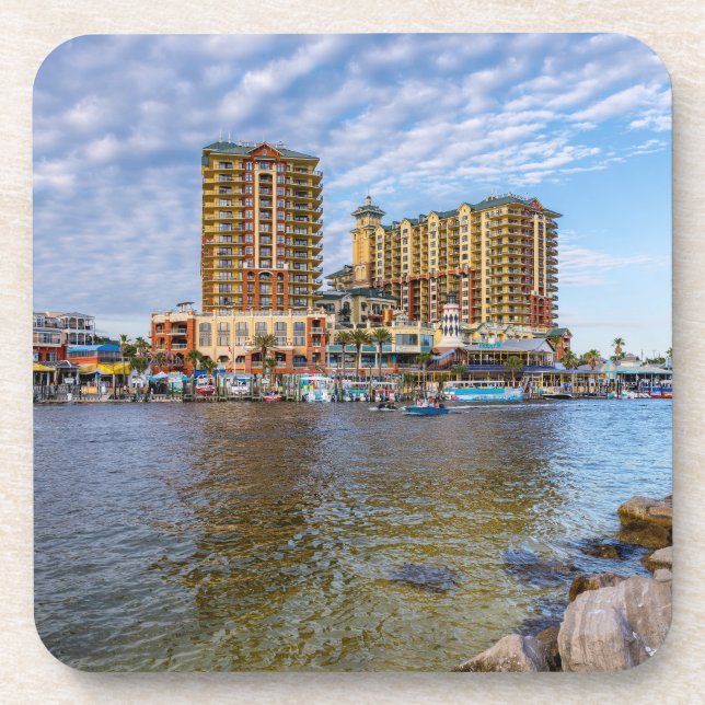 Destin Harbor Boardwalk Coaster Set (Front)