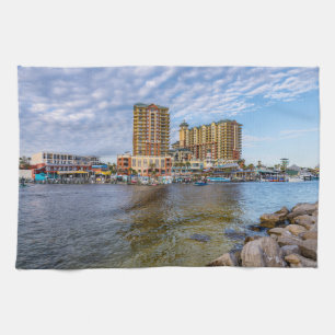 Destin Harbor Boardwalk Kitchen Towel