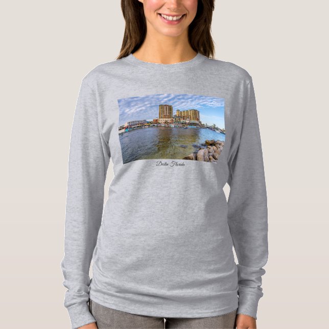 Destin Harbor Boardwalk Long Sleeve Tshirt (Front)