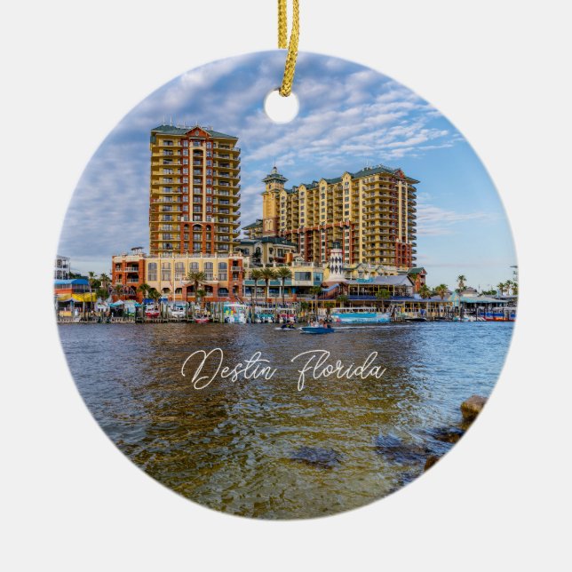 Destin Harbor Boardwalk Ornament Souvenir (Front)