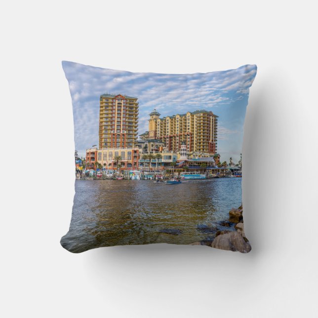 Destin Harbor Boardwalk Pillow (Front)
