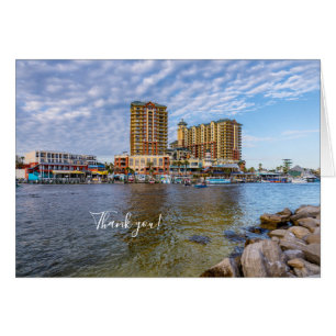 Destin Harbor Boardwalk Thank You Card