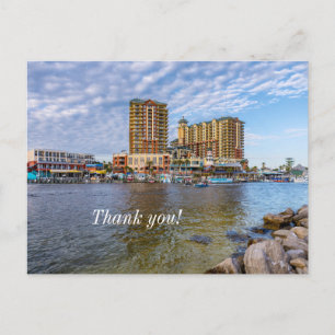Destin Harbor Boardwalk Thank You Postcard