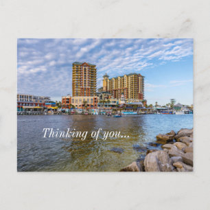 Destin Harbor Boardwalk Thinking Of You Postcard