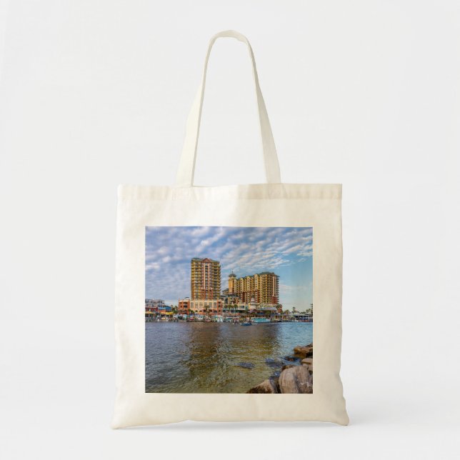 Destin Harbor Boardwalk Tote Bag (Front)