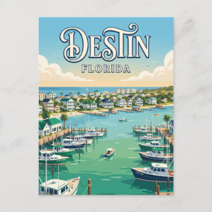 Destin Harbor Boardwalk USA Postcard