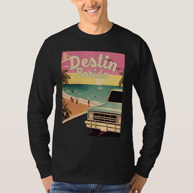 Destin Retro Beach Vacation Graphics Destin Florid T-Shirt (Front)
