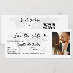 Destination Airplane World Maps Save the Date