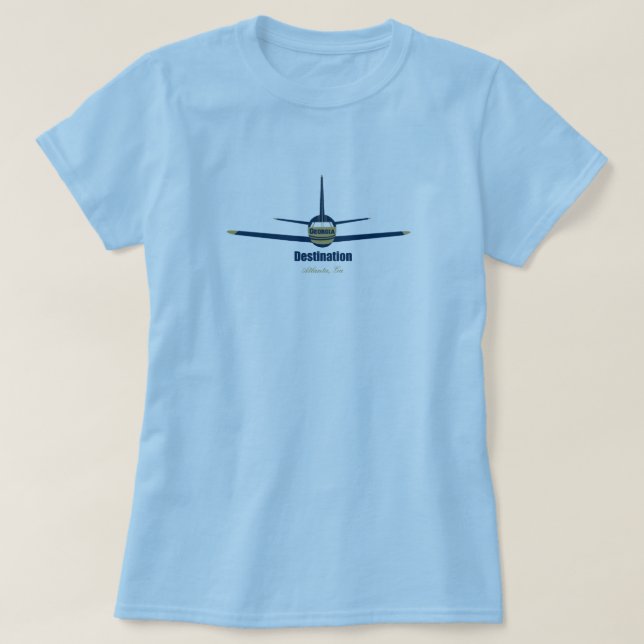 Destination Atlanta Georgia GA Airplane Airport  T-Shirt (Design Front)