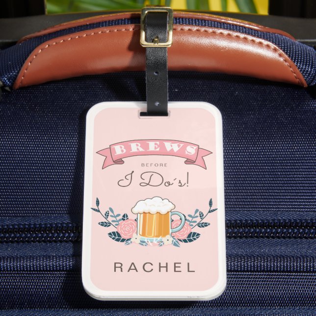 destination bachelorette party luggage tag (Front Insitu 2)