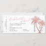 Destination Bachelorette Party Palm Boarding Pass Invitation