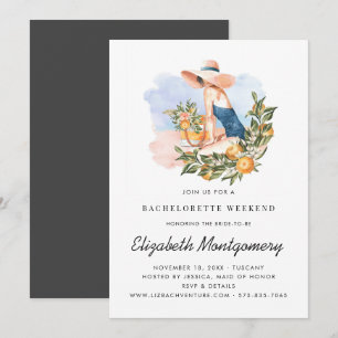 Destination Bachelorette Weekend Citrus Orchard Invitation
