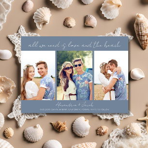 Destination Beach 3 Photo Wedding Save the Date