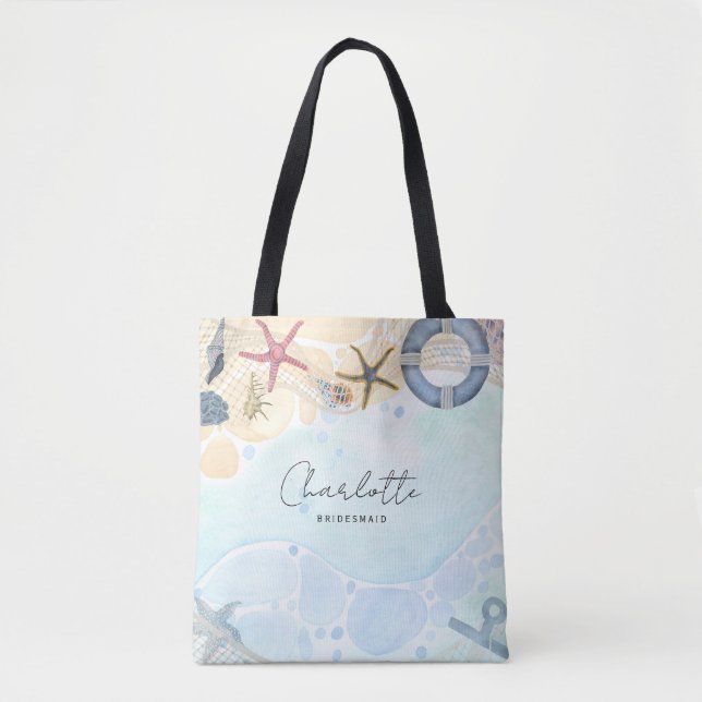 Destination Beach Wedding Coastal  Tote Bag (Front)
