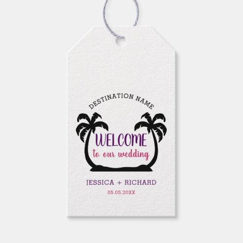 Destination Beach Wedding Guest Welcome Gift Tags