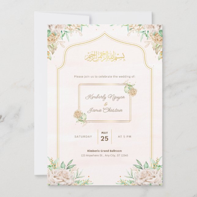Destination Beach Wedding Invitation (Front)