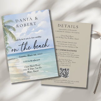 Destination Beach Wedding Invitation