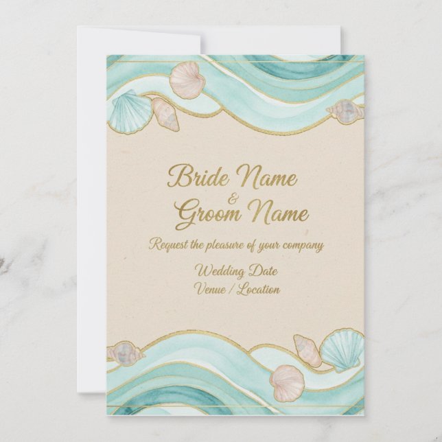 Destination Beach Wedding Invitation (Front)
