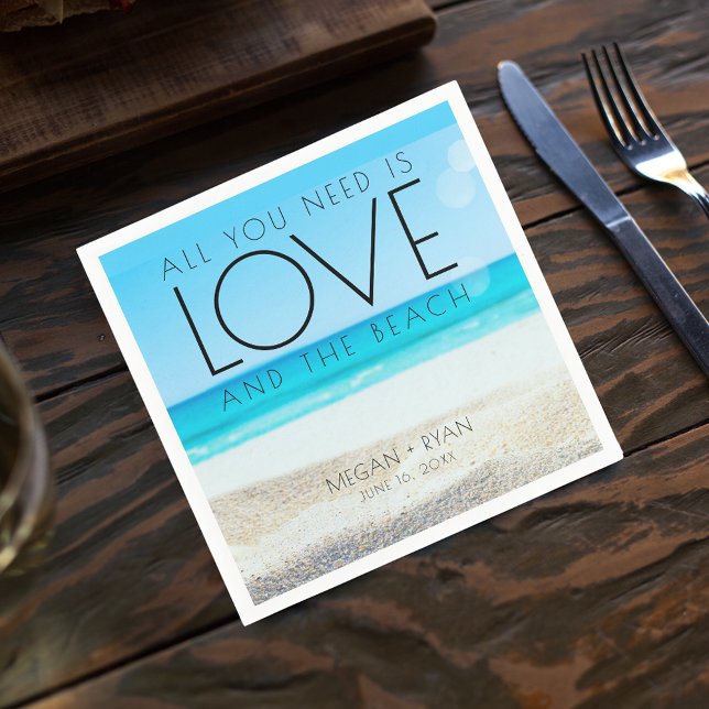 Destination Beach Wedding Napkins (Creator Uploaded)