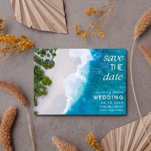 Destination Beach Wedding Photo  Save The Date