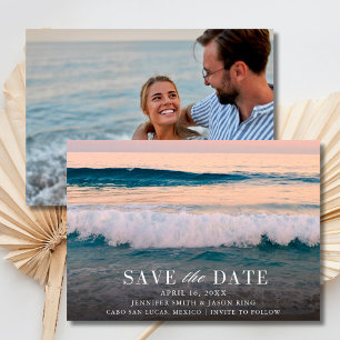 Destination Beach Wedding Photo Save The Date
